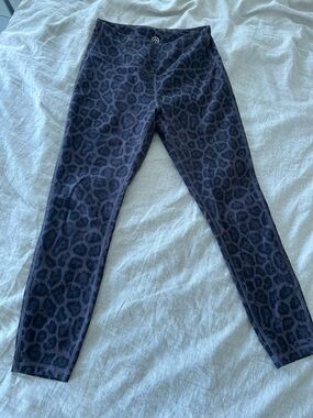 Leopard Print High-Rise Leggings - Black